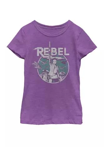 Star Wars Wars Girls 7 16 Rey Bb 8 R2 D2 Group Shot Rebel Short Sleeve Graphic T Shirt 1