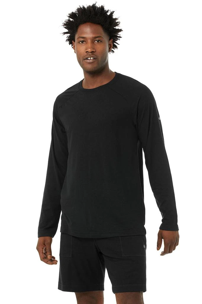 Alo Triumph Long Sleeve Tee - Athletic Heather Grey 1