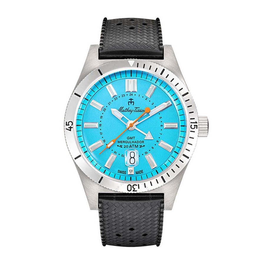 Mathey-Tissot Mergulhador GMT Quartz Blue Dial Men's Watch MRGSK
