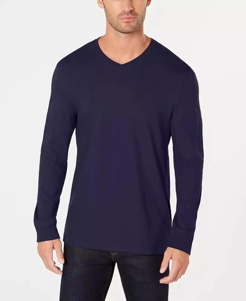 Club Room Men's V-Neck Long Sleeve T-Shirt, Created for Macy's 1