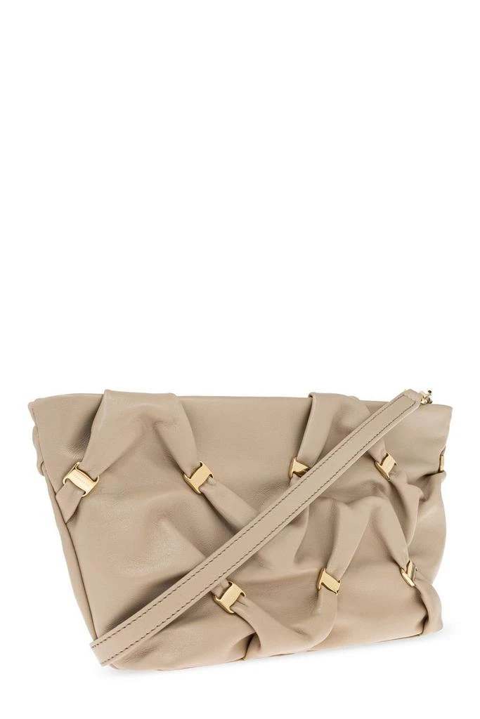 Salvatore Ferragamo Ferragamo Gancini Detailed Gathered Shoulder Bag 3