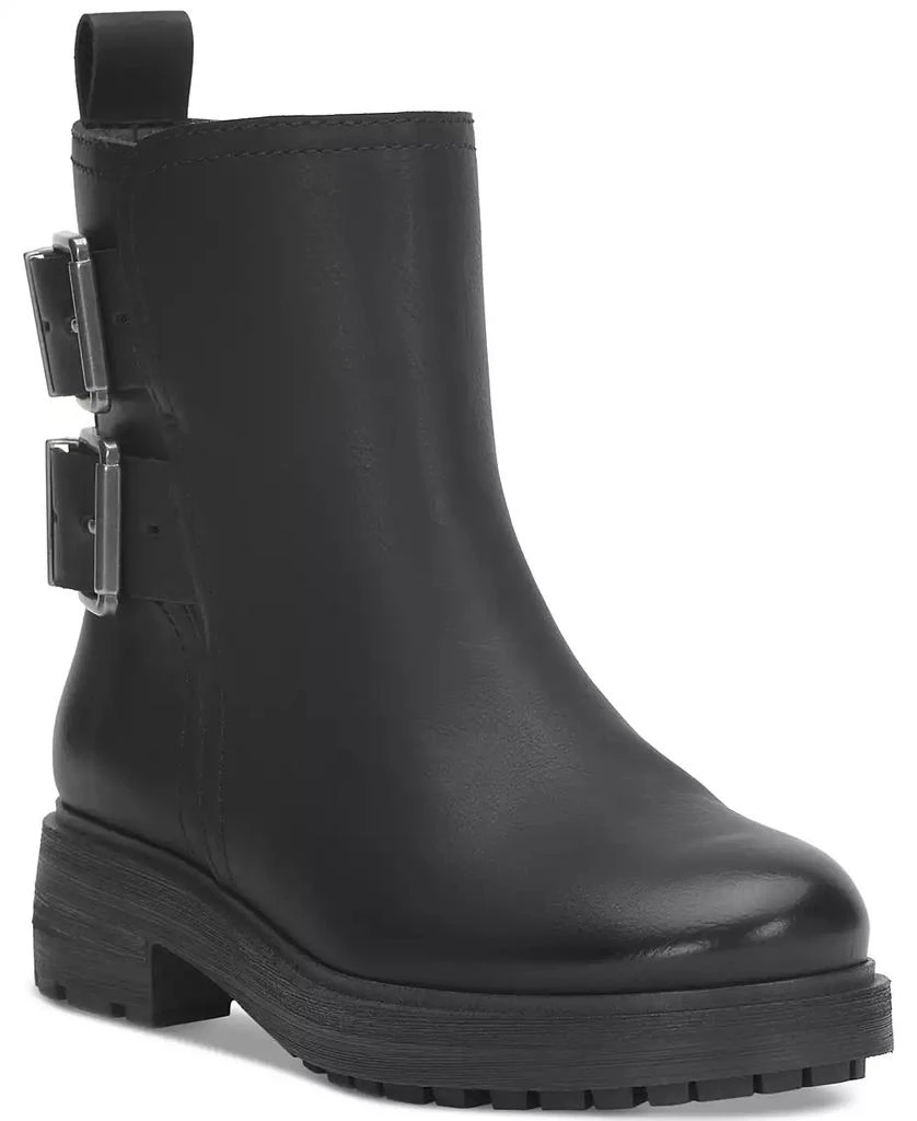 Lucky Brand Luck Brand Women's Candre Double Buckle Moto Lug Sole Booties 1