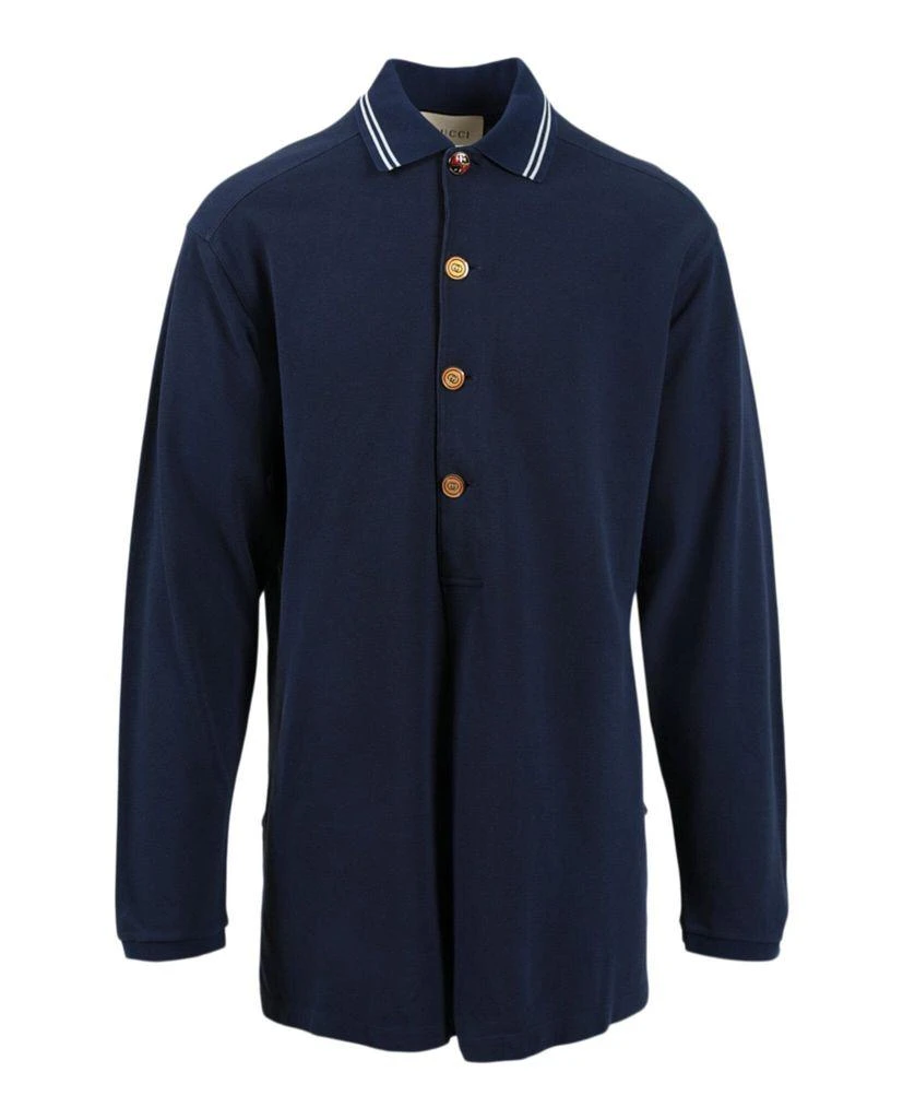 Gucci Gucci Long Sleeve Cotton Polo 3