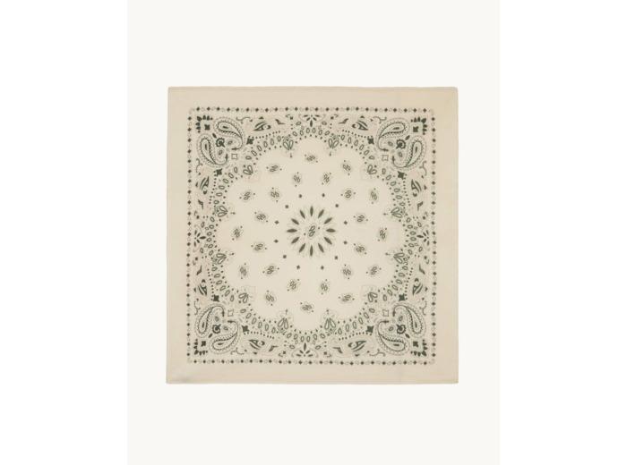 Kujten Grand Bandana Hachiko Bico Grand bandana cachemire imprimé bicoloré, 2 fils
