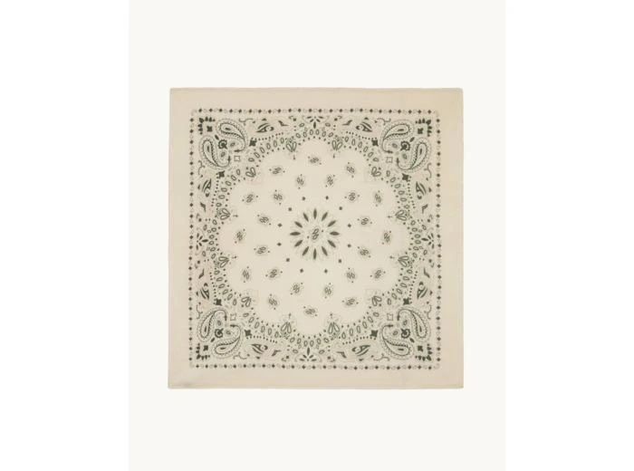 Kujten Grand Bandana Hachiko Bico Grand bandana cachemire imprimé bicoloré, 2 fils 1