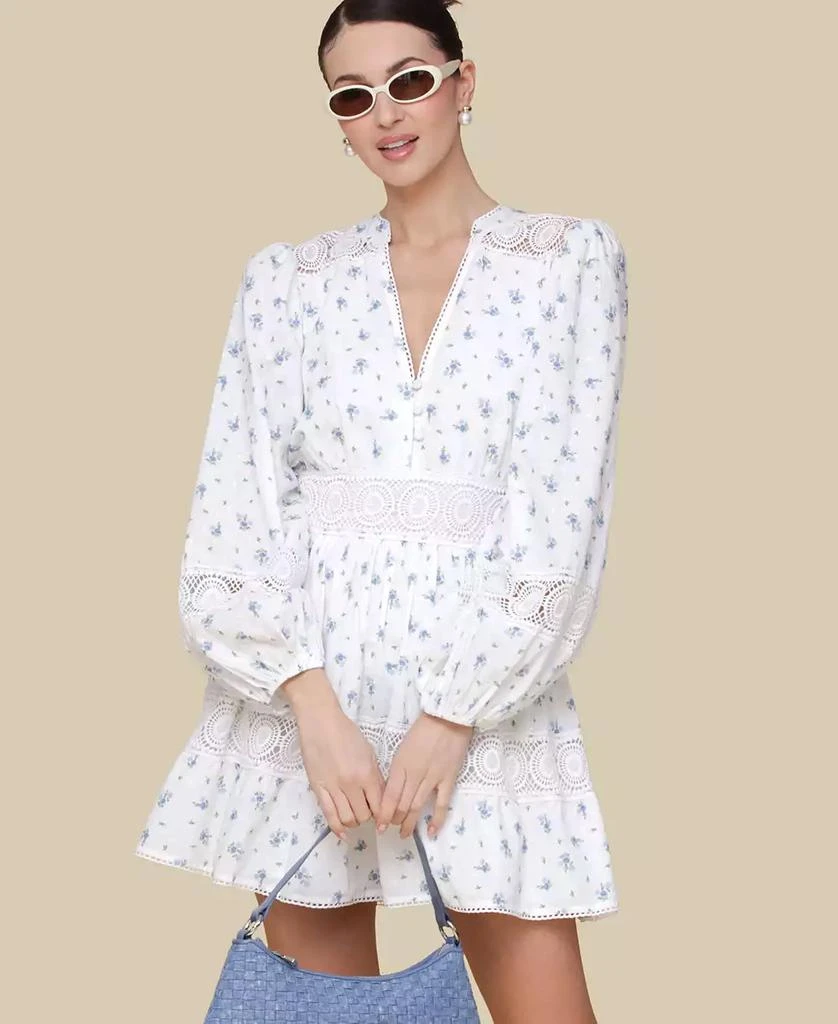 chinese dress ladies Shylah Luxe Chiffon Floral Print Dress