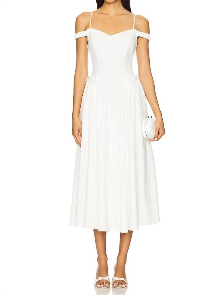 open lace back dress Francesca Miranda Zucchero Pleated Silk Maxi Dress main image 1