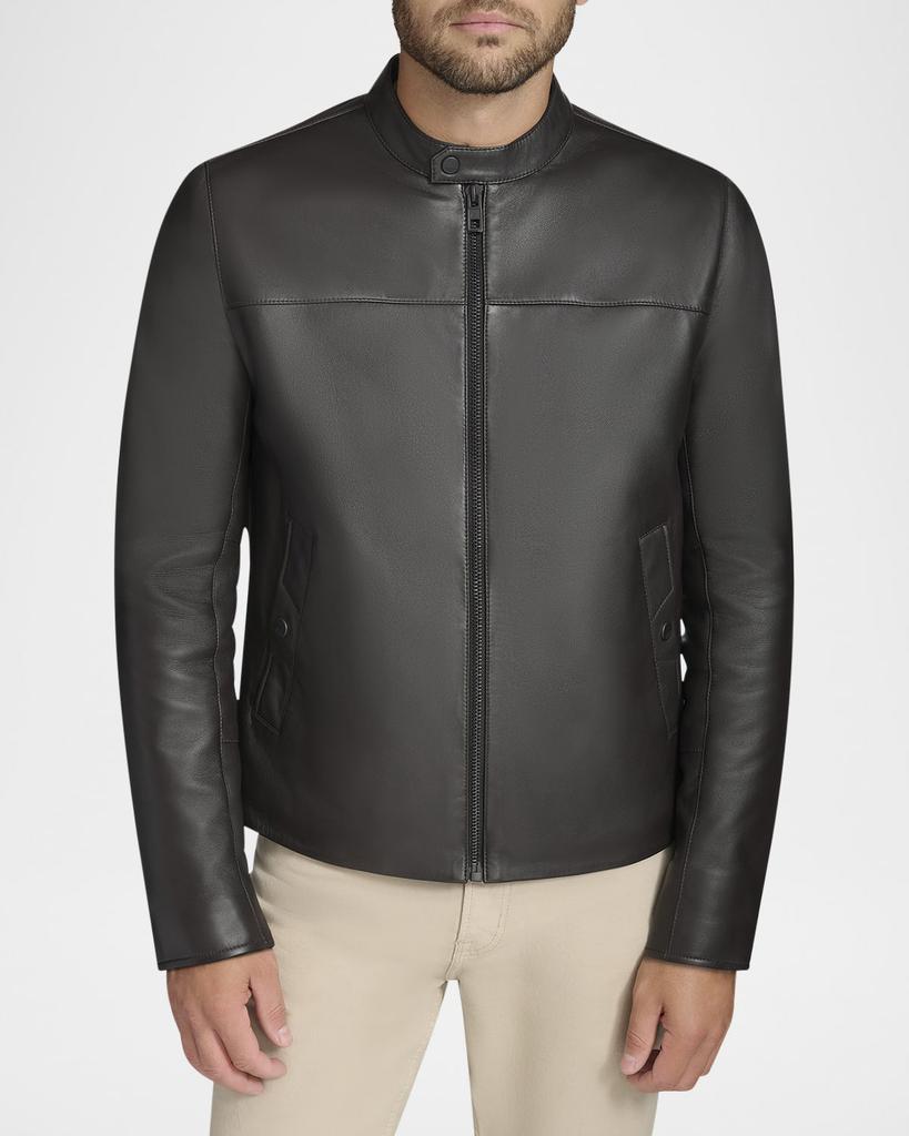 Andrew Marc Men's Leather Racer Jacket