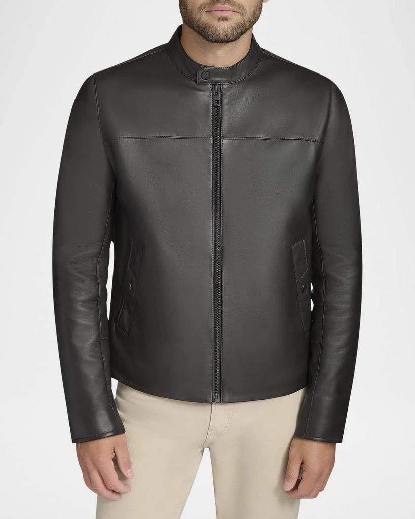 Andrew Marc Men's Leather Racer Jacket 1