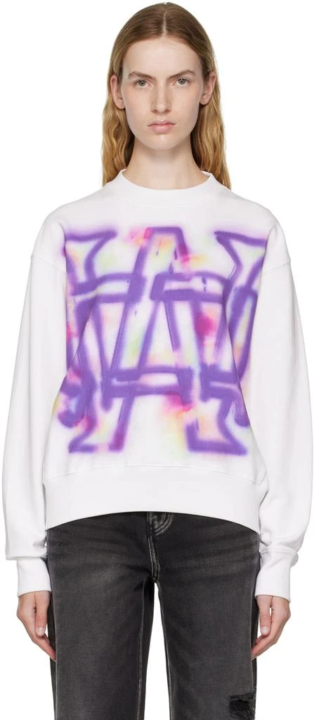 We11done White Rainbow Symbol Sweatshirt 1