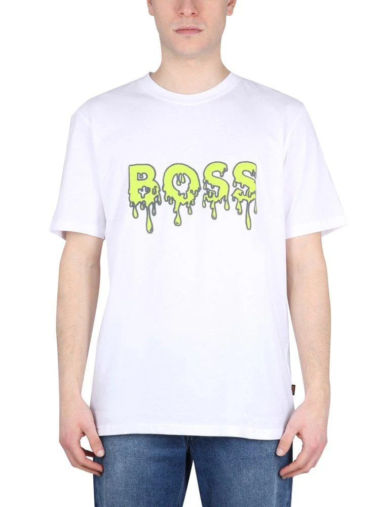 Hugo Boss Boss Hugo Boss Logo Printed Crewneck T-Shirt