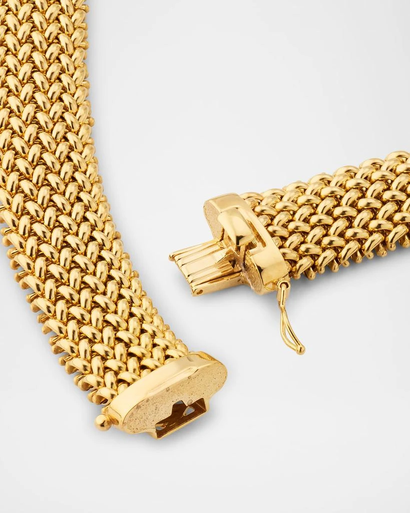 Alberto Milani 18K Yellow Gold Via Ornato Chicco Chain Necklace, 14mm 4