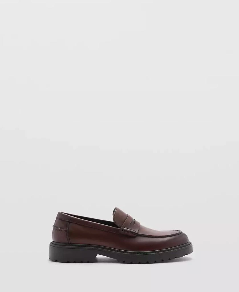 Mango Men's Leather Penny Loafers 3