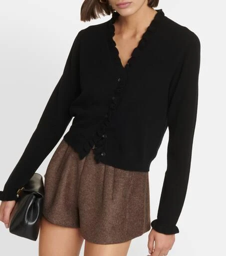 Jardin des Orangers Ruffled cashmere and wool cardigan 5