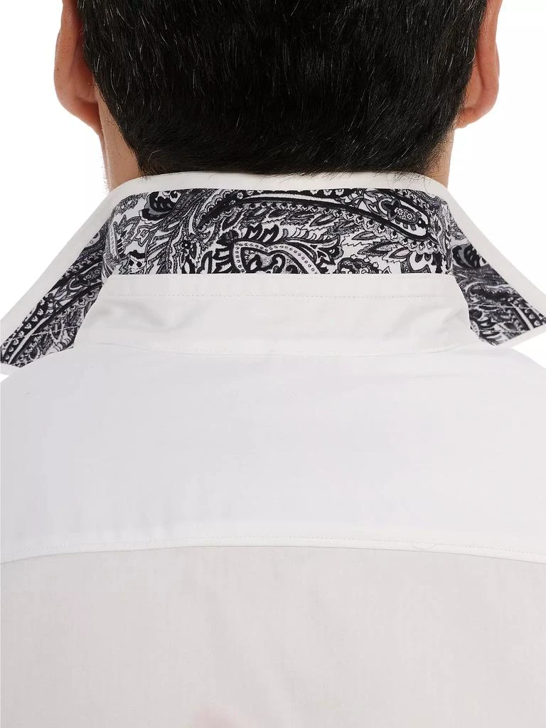 Robert Graham Made To Measure Embroidered Stretch-Cotton Shirt 6