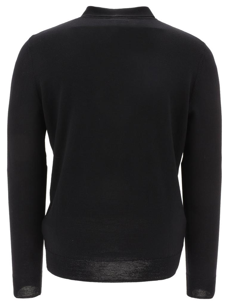 A.P.C. A.P.C. Long-Sleeved Knitted Polo Shirt