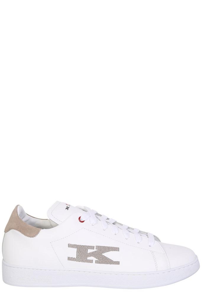 Kiton Kiton Logo Embroidered Lace-Up Sneakers