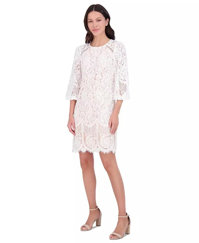 Vince Camuto Petite Jewel-Neck Lace Shift Dress 4