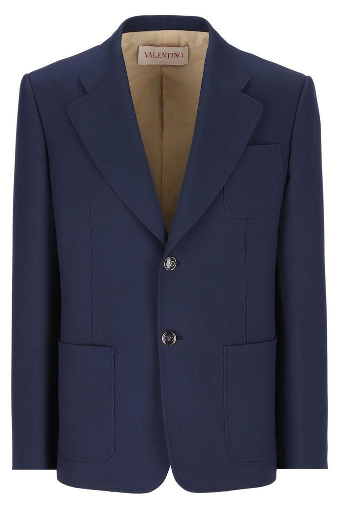 【関税込み】VALENTINO GARAVANI 'SOLID' BLAZER Valentino Garavani single-breasted Blazer Jacket | Blue