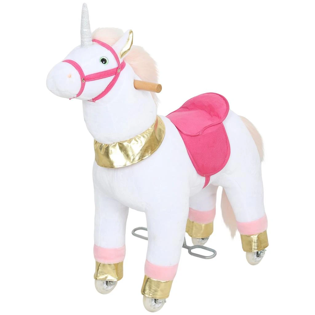 BreeBe Plush Unicorn Ride-On Toy for Kids (3–5 Years)
