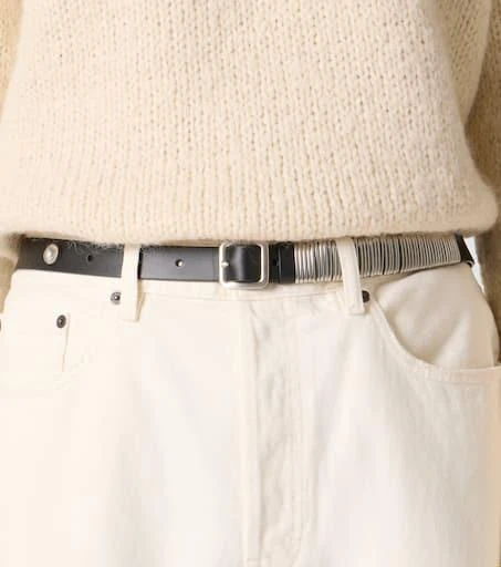 Jil Sander Embellished leather belt 3