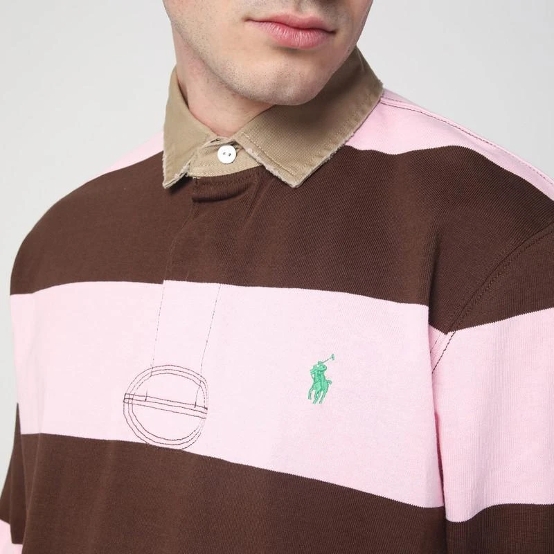Ralph Lauren Pink/brown striped cotton polo 4
