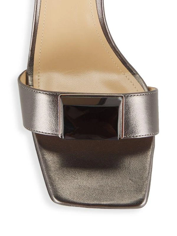 Paul Andrew 75MM Metallic Leather Strappy Sandals 4