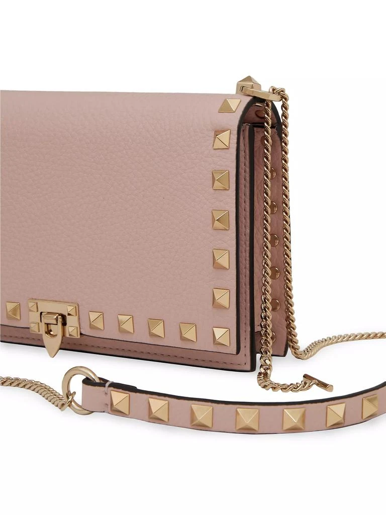 Valentino Grainy Calfskin Pouch With Rockstud Chain 8
