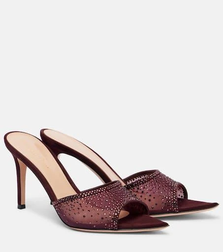 Gianvito Rossi Rania 85 crystal-embellished mules 1
