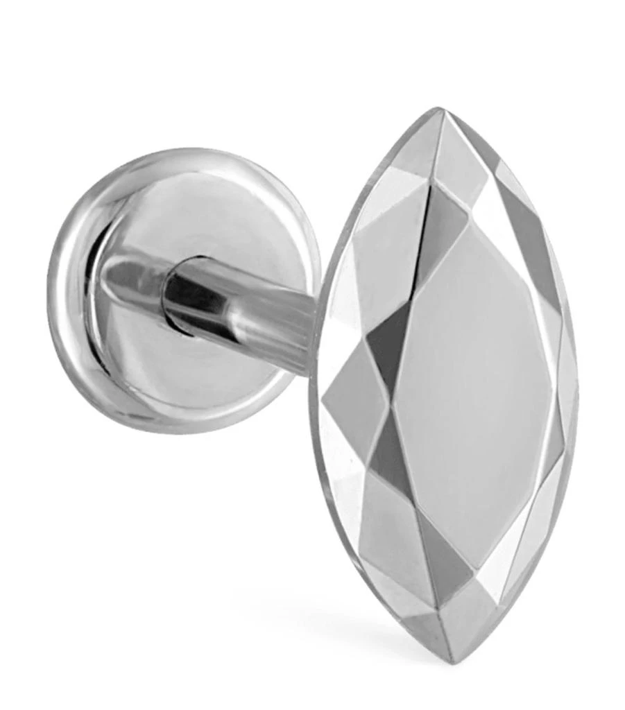 Maria Tash Faceted Marquise Threaded Stud Single Earring (6.5mm) 1