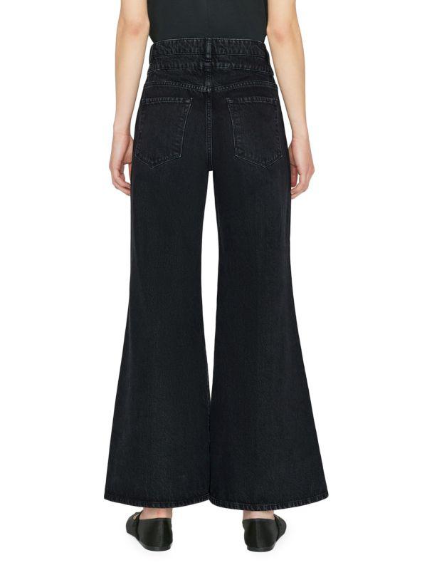 FRAME High Rise Wide Leg Jeans