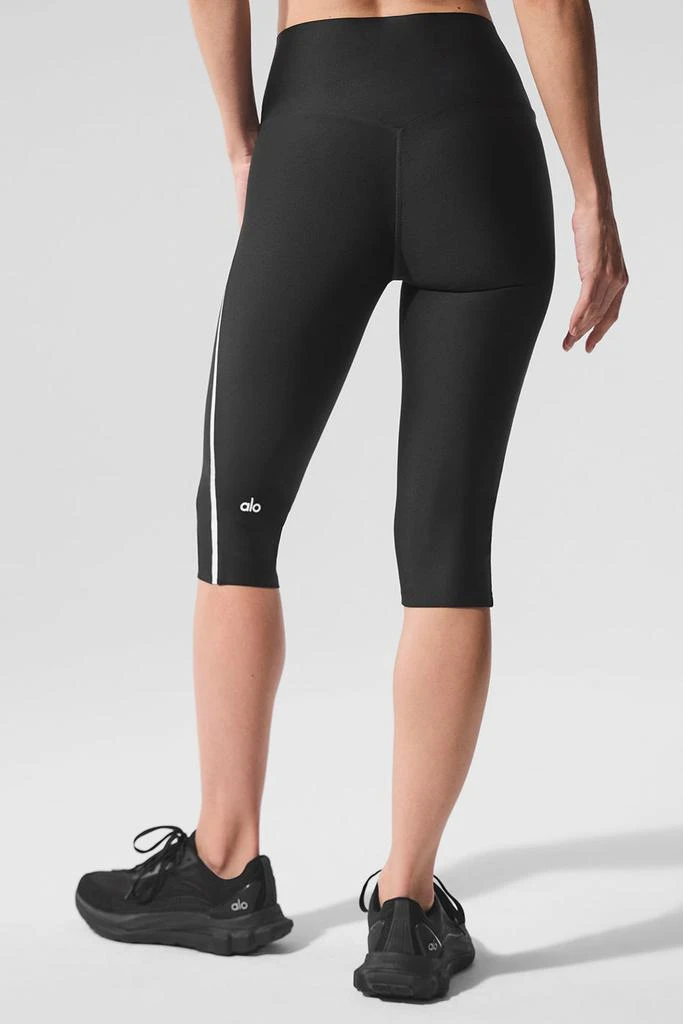 Alo Airlift High-Waist Super Sleek Contrast Capri - Black/White 5