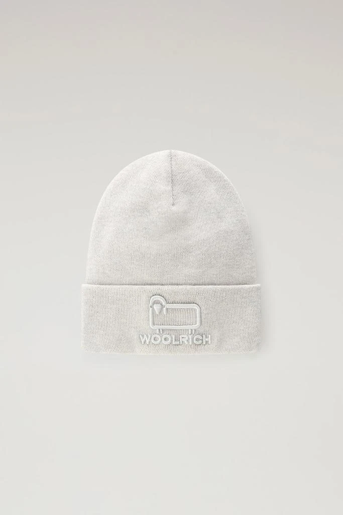 Woolrich Kids' Beanie with Logo - Unisex Kids - Blue 1