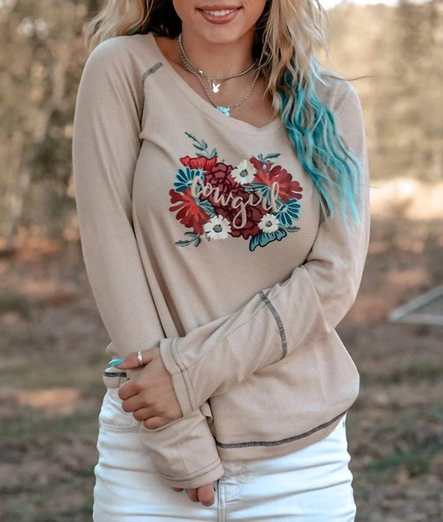Outback Trading Co. Evelyn Tee In Creme 1