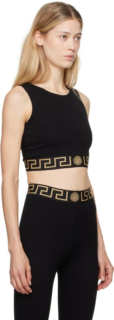 Versace Black Greca Border Sport Bra 2
