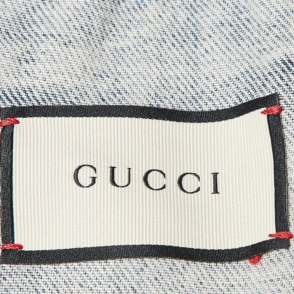 Gucci Gucci Blue Guccy Bear Flocked Denim Jacket XXL 4