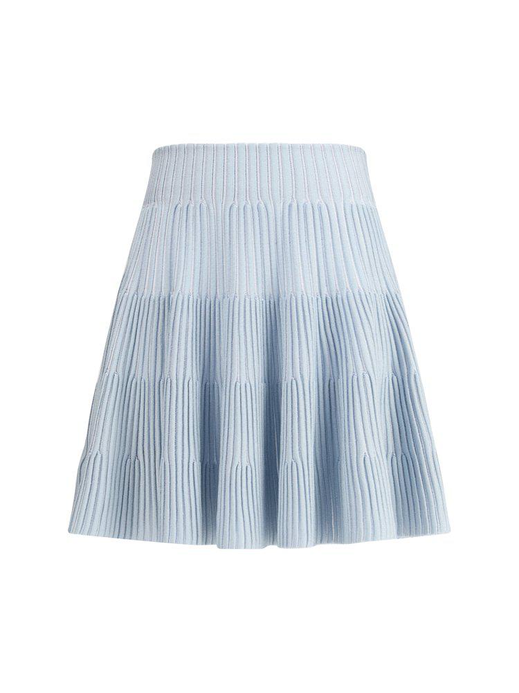 Balmain Balmain A-Line Textured Knit Skirt