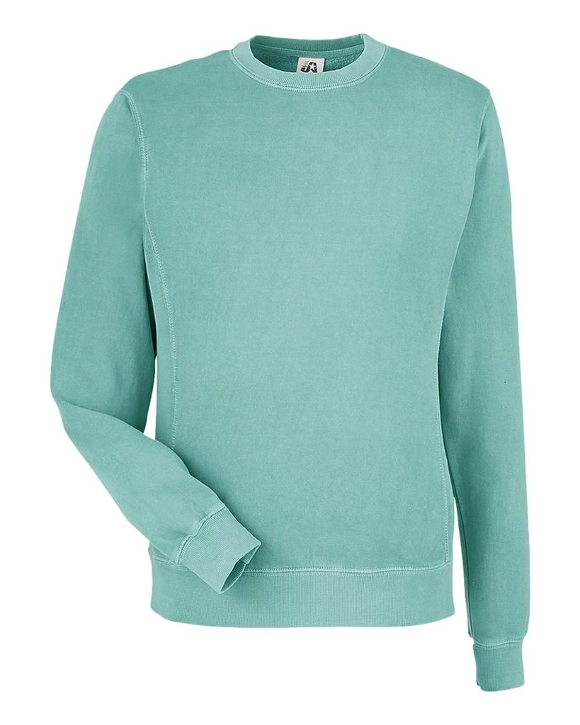 J America Men's Pigment-Dyed Fleece Crewneck Sweatshirt 7