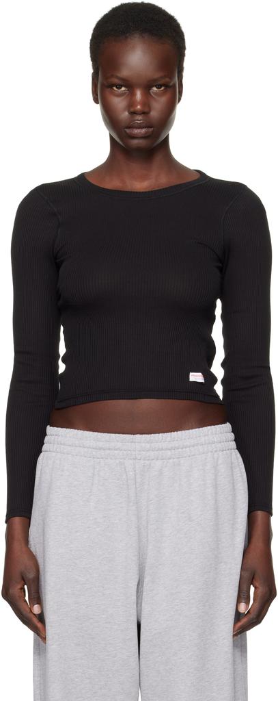 Alexander Wang Black Long Sleeve T-shirt