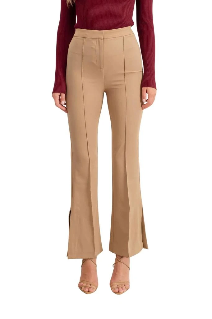 Blu Pepper Blu Pepper - High Waist Flare Slit Dress Pant 1