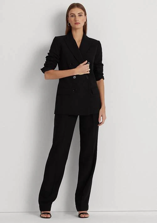Ralph Lauren Ralph Lauren Double Breasted Wool Crepe Blazer 4