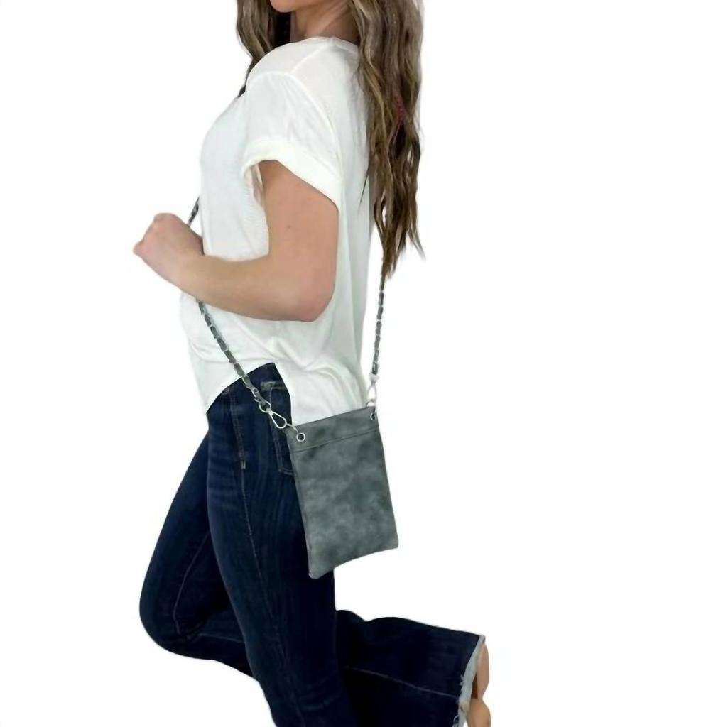 The Chic Bag Boho Chic Crossbody Purse Satchel In Grey