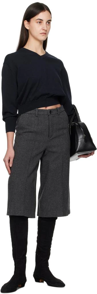 Nothing Written Navy Pipley V-Neck Sweater 4