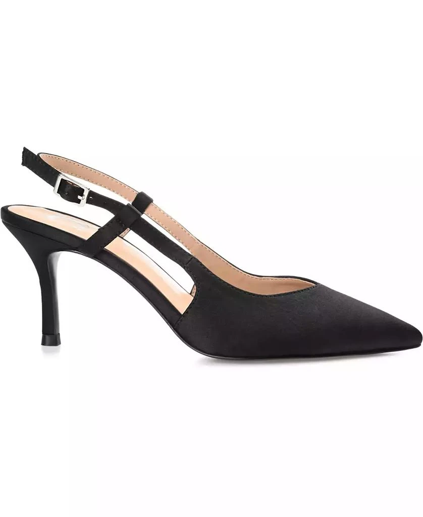 Journee Collection Women's Knightly Satin Slingback Pumps 2