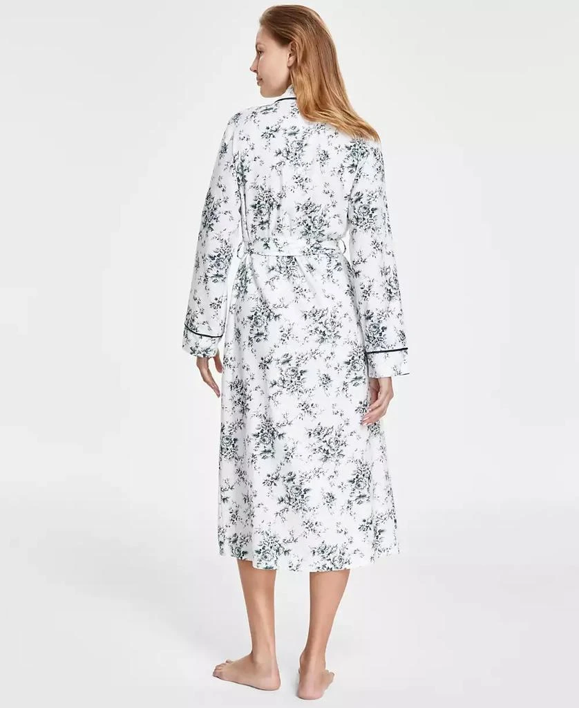 Charter Club Women's Long Floral-Print Flannel Robe, Created for Macy's 4