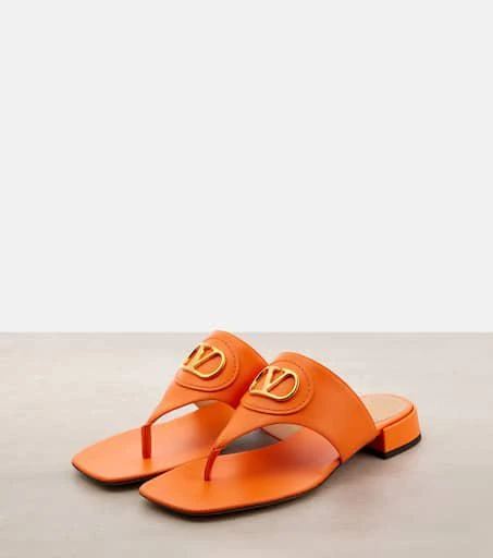 Valentino VLogo Signature leather thong sandals 4