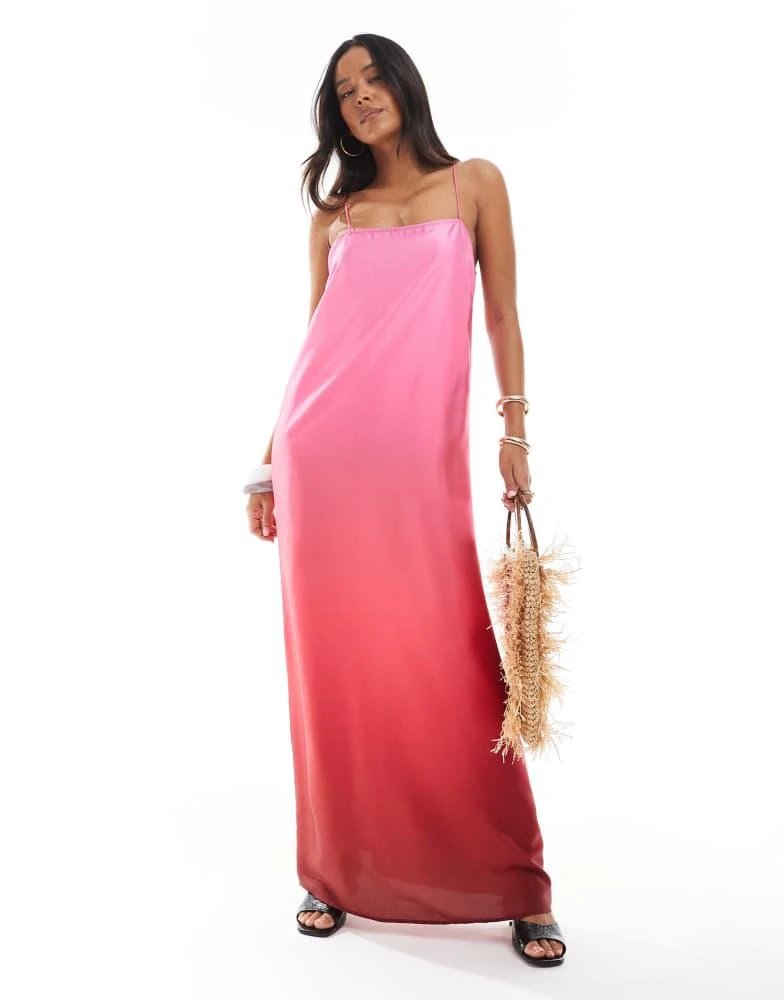 Shop Vero Moda square neck cami satin maxi slip dress in pink & red ombre on Sale at BeyondStyle Get 20% Off Vero Moda square neck cami satin maxi slip dress Shop Vero Moda square neck cami satin maxi slip dress in pink & red ombre on Sale at BeyondStyle Get 20% Off Vero Moda square neck cami satin maxi slip dress