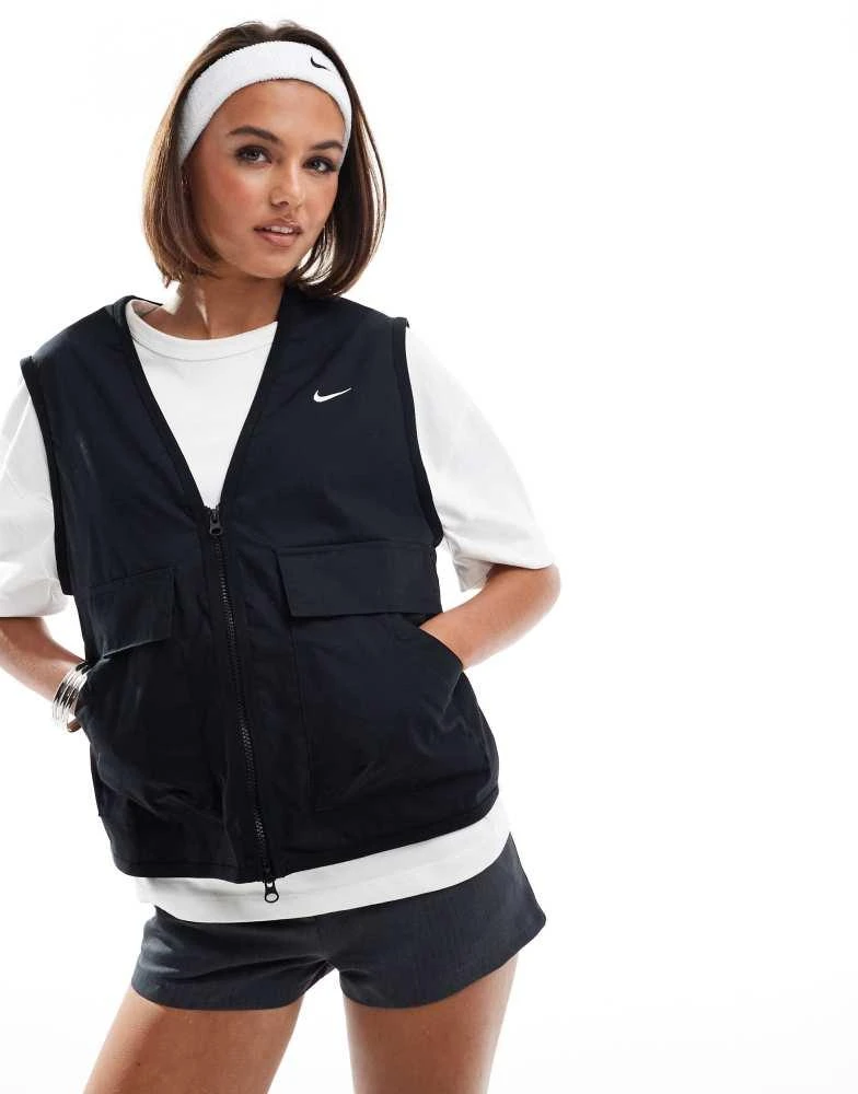 NIKE Nike woven cargo vest in black 1