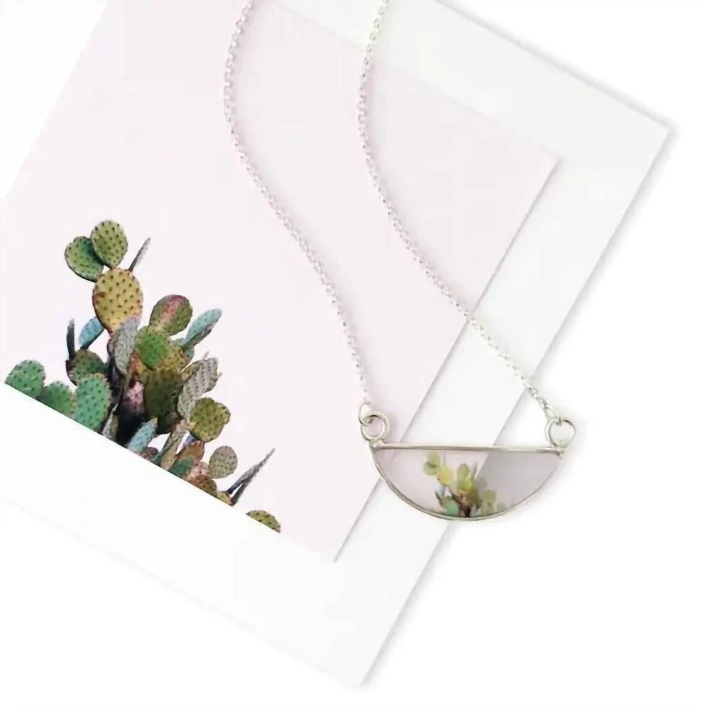 Foterra Jewelry Foterra Jewelry - Women
s Cactus Semi Circle Necklace