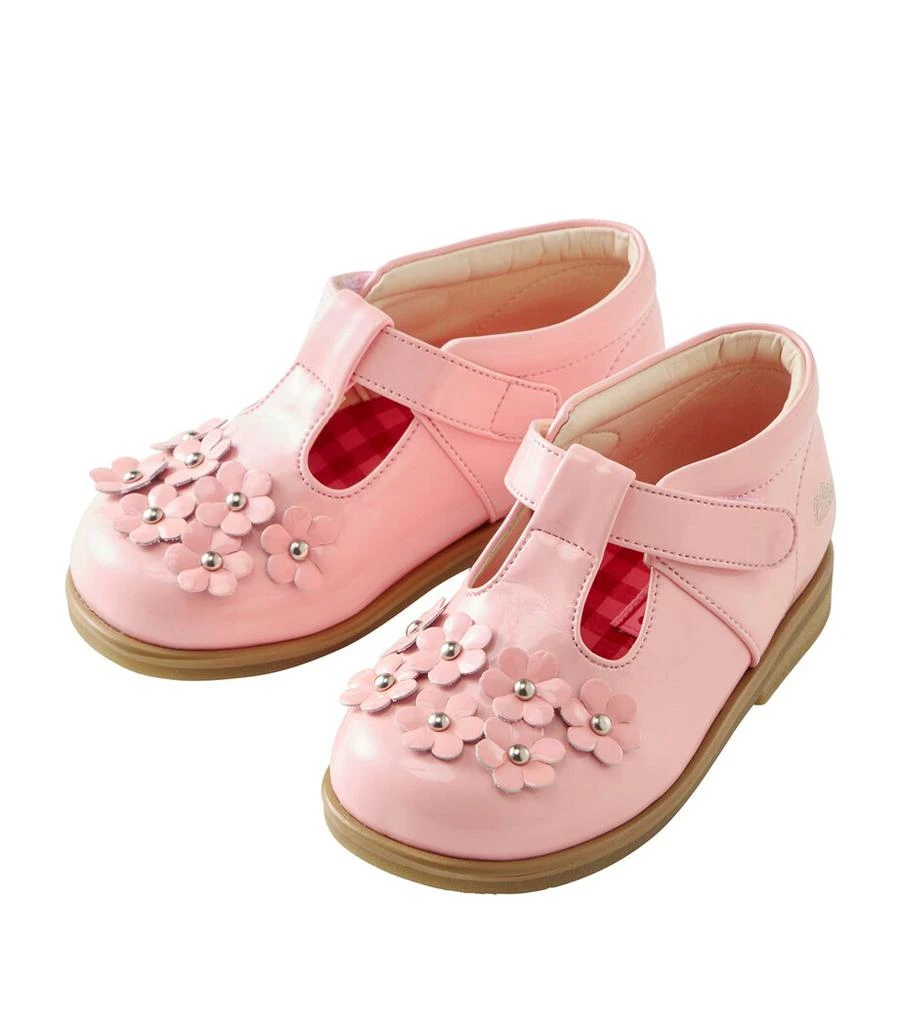 Miki House Velcro-Strap Flower Mary Janes 1